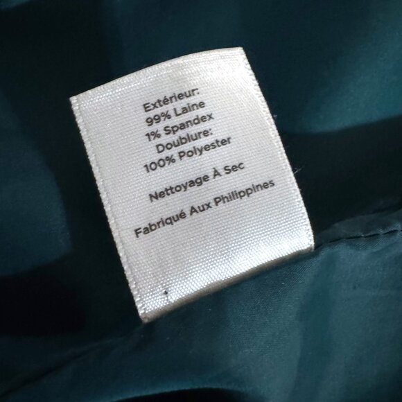 Talbots Woman Wool Blend Jacket Blazer Teal Blue Green 18W - Picture 6 of 6